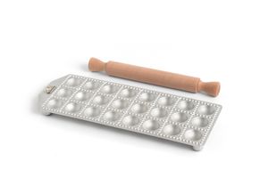 Ravioli Tray with Rolling Pin - 24 x Round 40mm